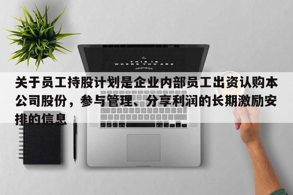 关于员工持股计划是企业内部员工出资认购本公司股份，参与管理、分享利润的长期激励安排的信息-第1张图片-深圳中科创投